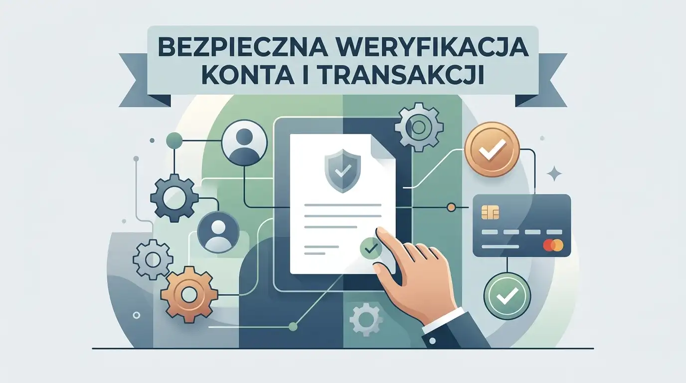 Neutralna ilustracja procesu konta i weryfikacji